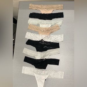 9 pair VS thong panties.